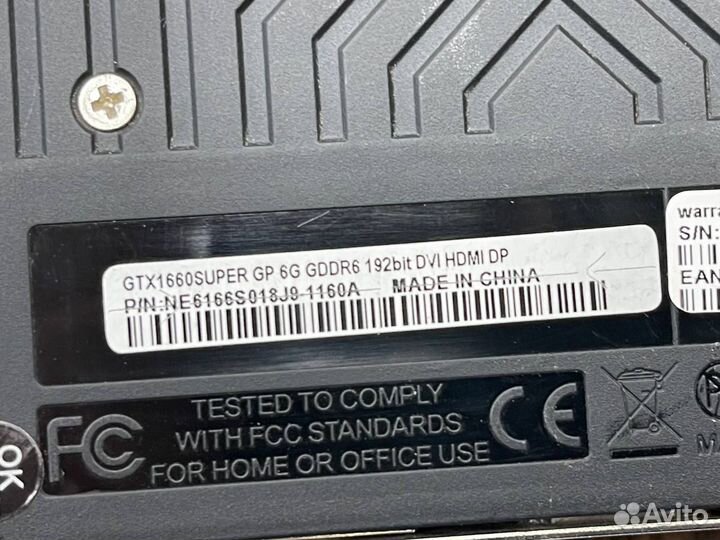 Видеокарта Palit GeForce GTX 1660 Super 6GB