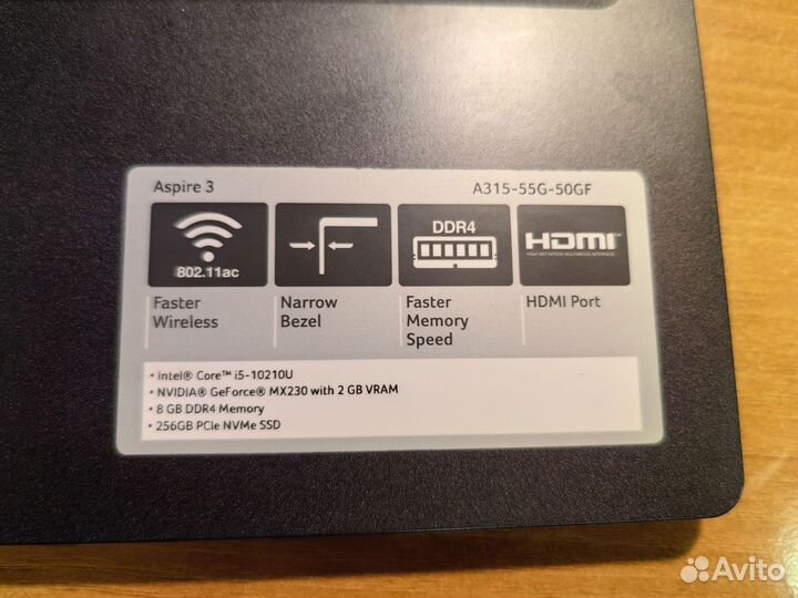 Acer aspire A315-55G-50GF