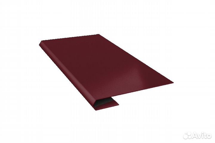 Финишная планка простая 46x25, RAL 3005 Красный