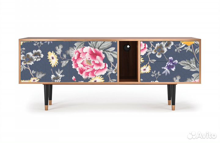 Тв-тумба T1 - Орех - Dark Flower Bed