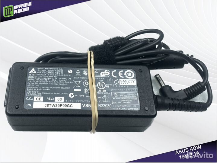 Зарядка для ноутбука Asus 4.0x1.7 19V / 2.1A 40W