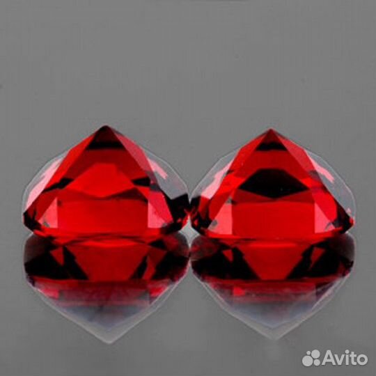 Гранат натуральный 3,34Ct 7мм 2шт VVS Мозамбик