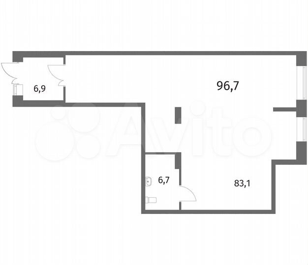 Продам торговое помещение, 96.73 м²