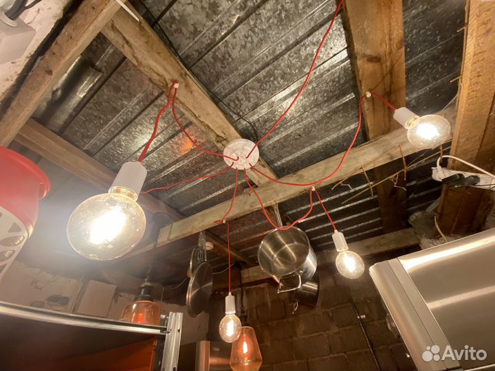 Люстра в стиле лофт лампы