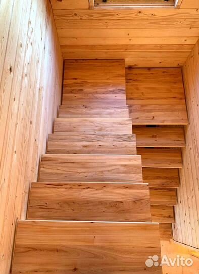 Облицовка ступеней породами дерева
