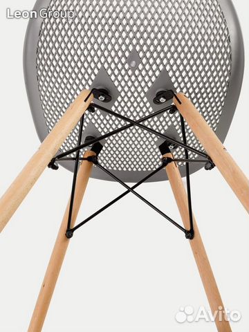 Стул ажурный в стиле eames DSW, серый NEW