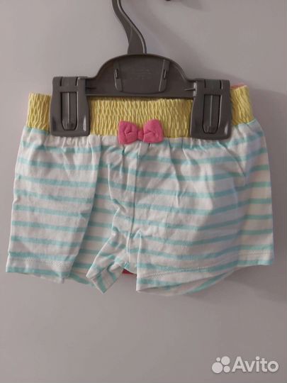 Комплект шорт для девочек 6-9 месяцев, 2 шт
