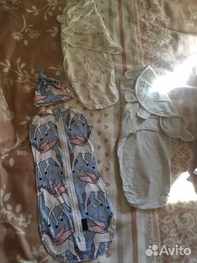 Пеленки на молнии и пеленка конверт на липучках