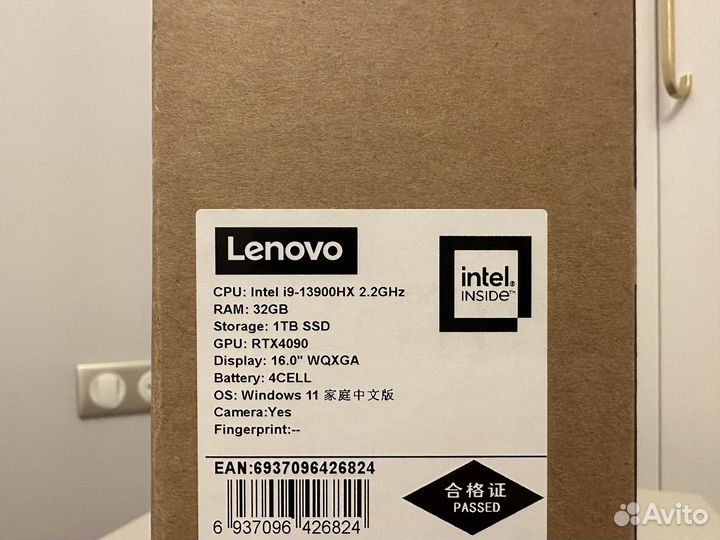 Ноутбук Legion 7 Pro i9-13900HX / RTX 4090/ 32GB