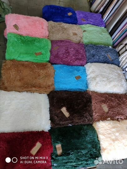 Плед пушистый травка