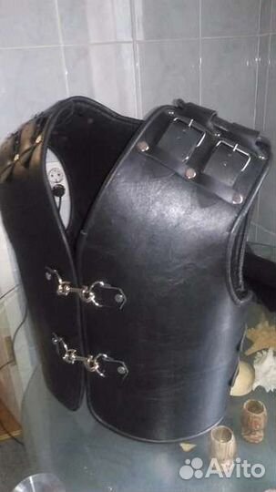 Байкерская кожаная кираса