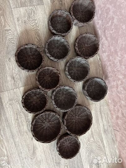 Корзина из бумажной лозы