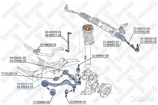 Рычаг нижний левый BMW E87 04/E90 05 5405053