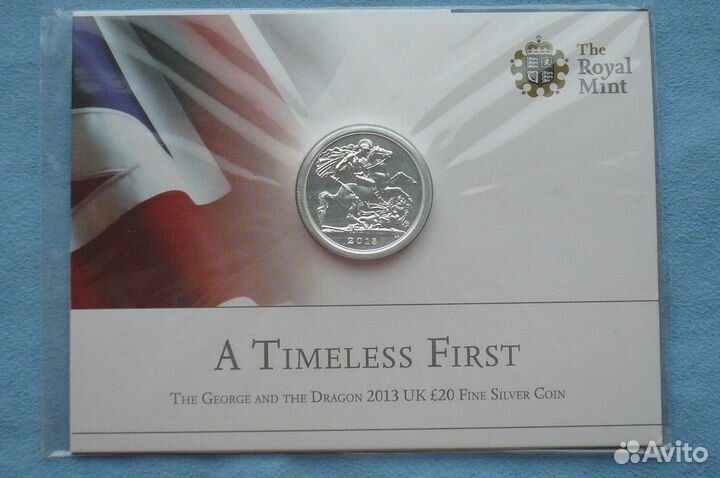 Великобритания 20 фунтов 2013 год серебро буклет