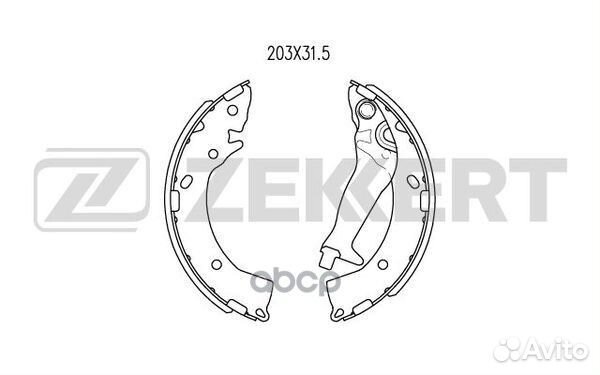 Колодки торм. бараб. задн. Hyundai Getz 02- (за