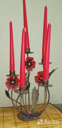 Подсвечник интерьерный металлический