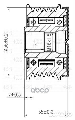 Шкив генератора УАЗ Patriot (05) /Fiat Ducato