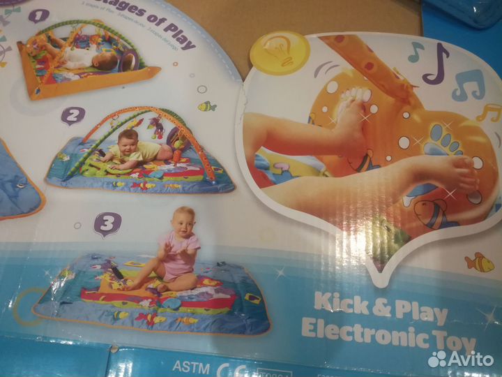 Детский развивающий коврик, тканевый стульчик