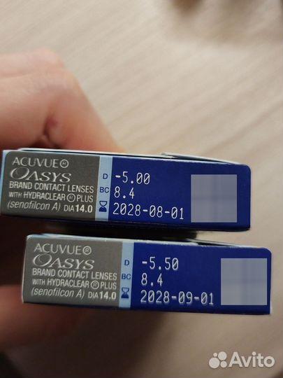 Линзы контактные acuvue oasys двухнедельные -5.00