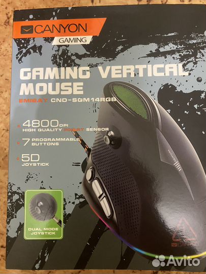 Вертикальная игровая мышь Canyon CND-SGM14RGB