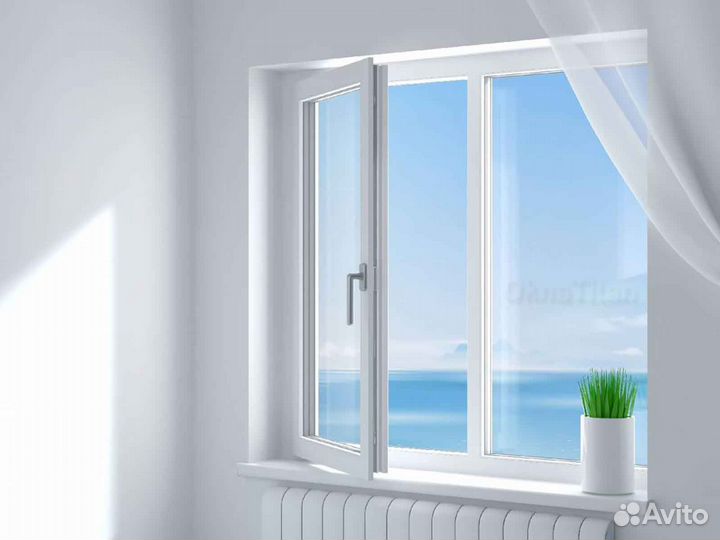 Ремонт окон, фурнитура Евро RAL5605