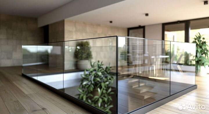 Стеклянные ограждения для лестницы