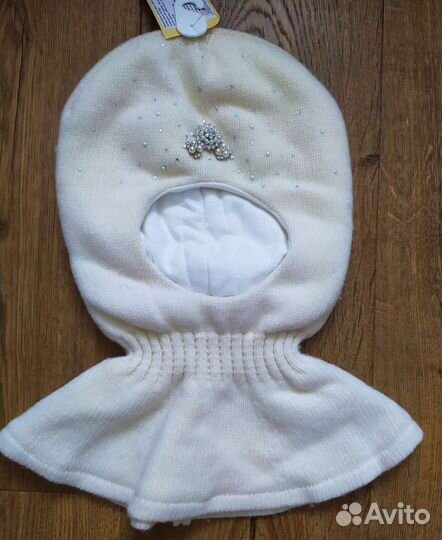 Шапка-шлем для девочки. Kotik. Зима. Новая