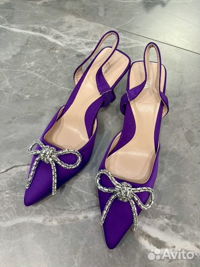 Фиолетовые туфли слингбэки Zara 37 в наличии