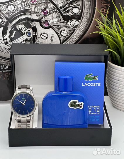 Мужские часы Lacoste + парфюм подарочный набор