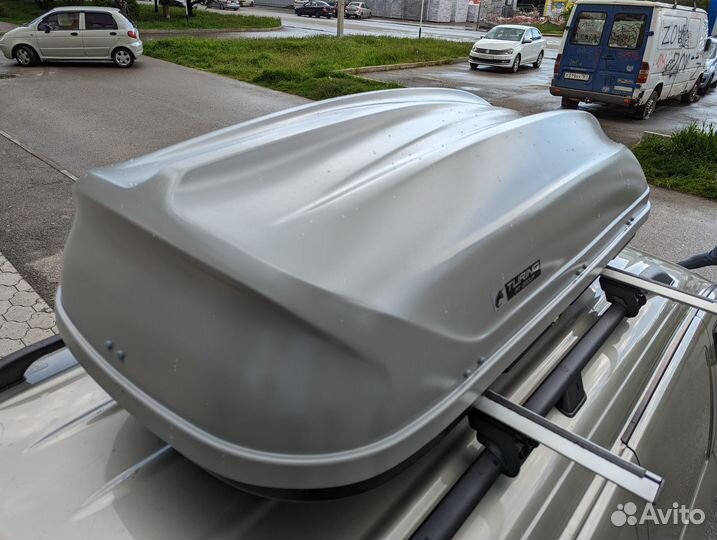 Автобокс на крышу Turino 410л, 177х46х81, Серый