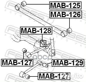 Сайлентблок задней поперечной тяги MAB125 Febest