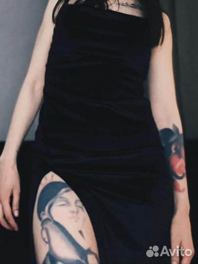 Платье женское вечернее с разрезом s/m