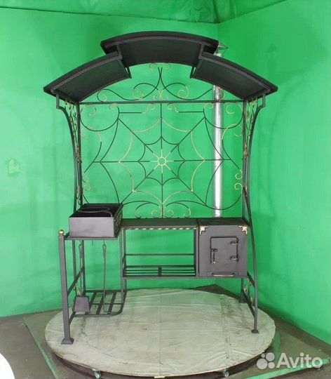 Мангал с крышей модель Паутина
