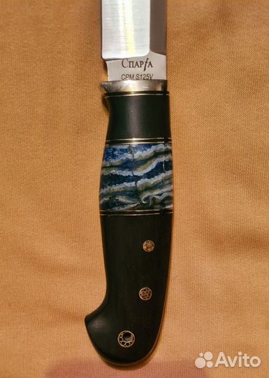 Нож CPM S125V Спарта Авторский, Граб, Зуб мамонта