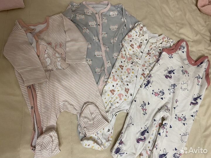 Вещи для девочки до 1 года размеры 68/74/80