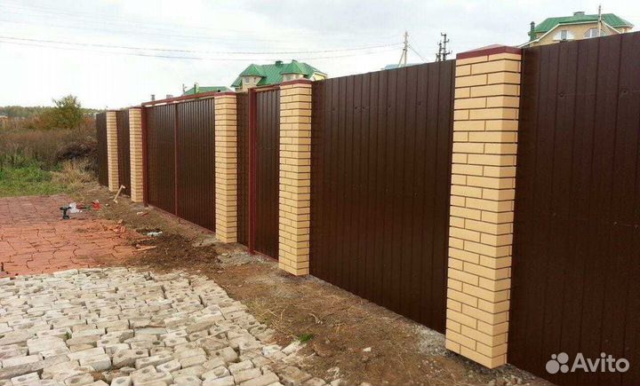 Забор 20 м с воротами 