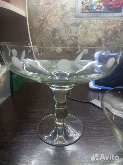 Ваза для фруктов на ножке СССР