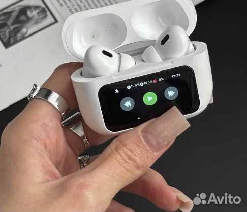 Беспроводные блютуз наушники с сенсорным Экраном