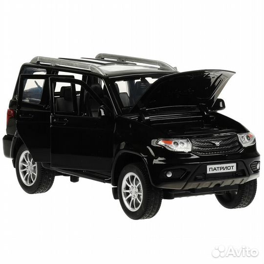 Модель УАЗ Патриот черный 18 см
