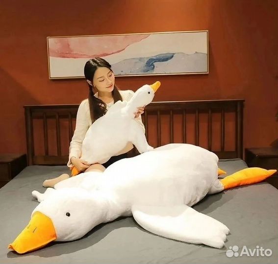 Мягкая игрушка - подушка Белый Гусь