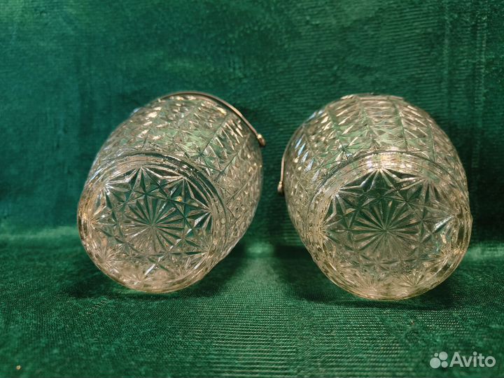 Конфетница сахарница хрусталь 2 штуки СССР