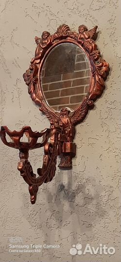 Настенный подсвечник зеркало