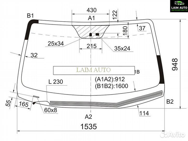 Стекло лобовое Hyundai ix55 06-13 / Veracruz 06-15 4140agnblhmv1B