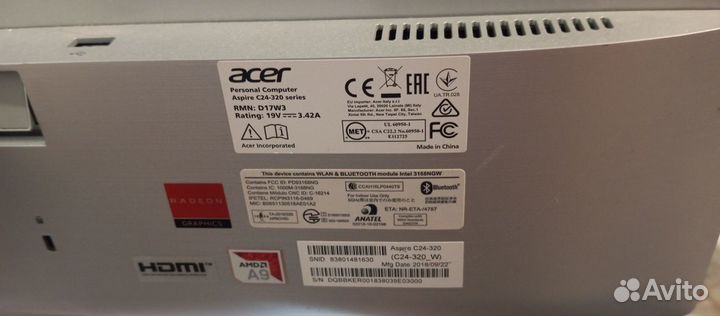 Моноблоки Acer Aspire C24-320