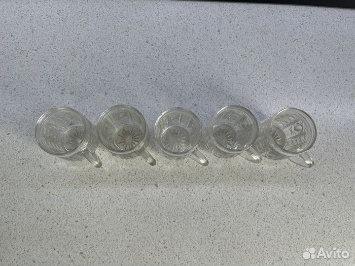 Хрустальные кружки СССР 5шт