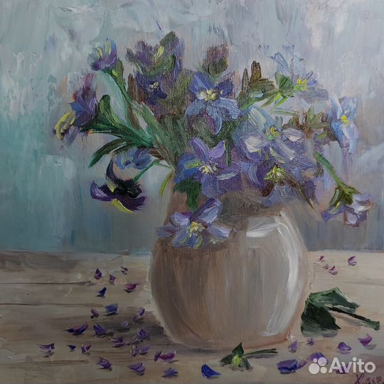 Полевые цветы картина маслом