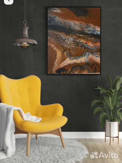 Картина флюид арт