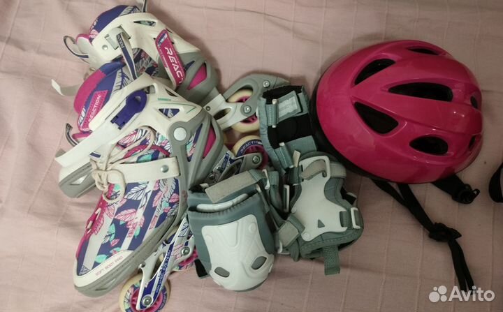 Роликовые коньки36-41р. +защита