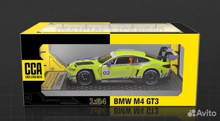 Модель автомобиля BMW M4 GT3 1/24 металлическая