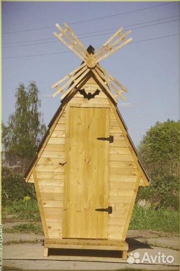 Дачный туалет с декором и установкой YLJ